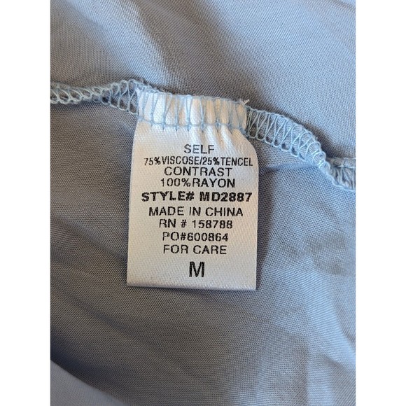 Mable Dress Womens Medium Maxi Vici Boho Puff Sleeve Flutter Light Blue - Picture 6 of 10